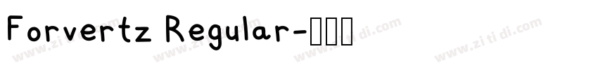 Forvertz Regular字体转换